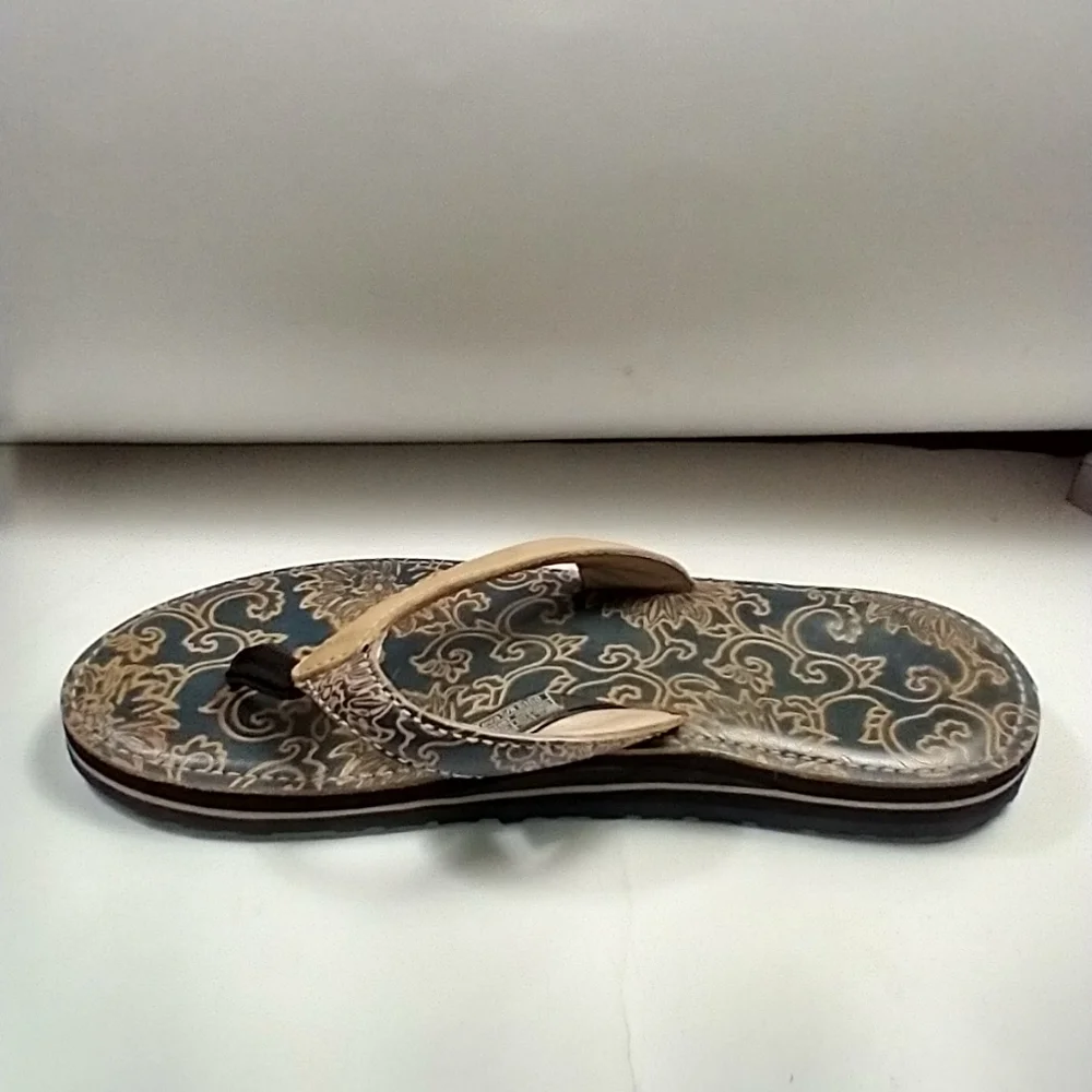 Teva Habit River Floral Leather Sandals Women's sz 7 (6160) - Picture 6 of 9